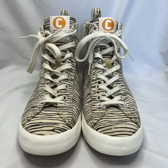 Camper Sneaker Women's Size 9 Zebra Imar Copa Canvas Animal Print Tiger Hi Top - Picture 2 of 15